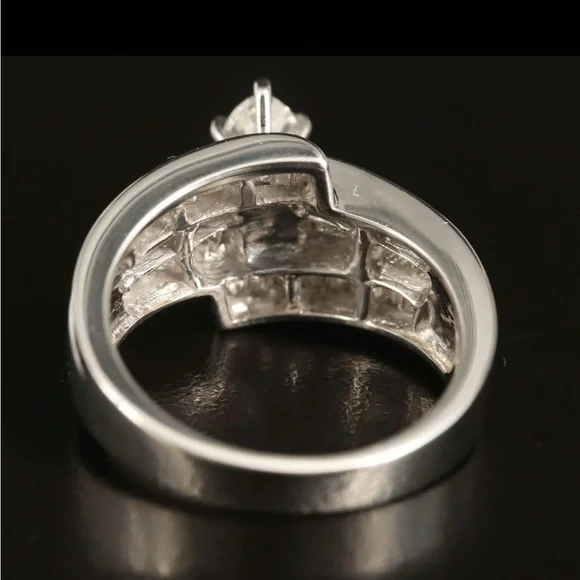 10K White Gold 2.16 CTW Natural Diamond Ring - Picture 4 of 10